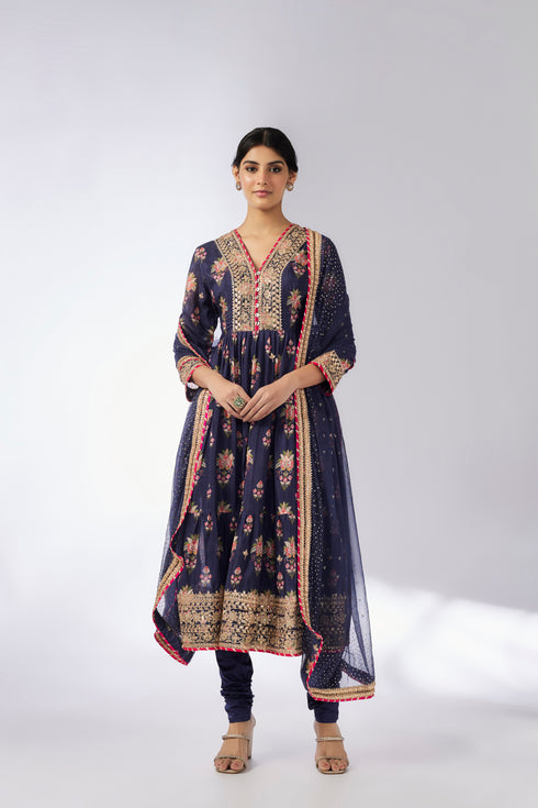Joshna Tiered AG Set - Navy